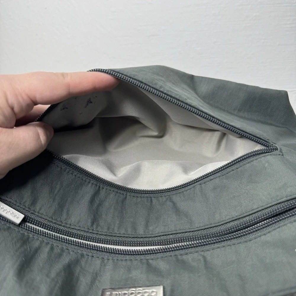 Baggallini Gray‎ Bucket Bagg Crossbody Purse Handbag Travel Bag - Stained Lining
